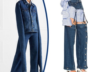 Bật cười với áo khoác bò tay dài “quét đất”