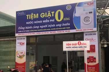 Tiệm giặt 0 đồng và cung cấp nước uống miễn phí đã hoạt động trở lại