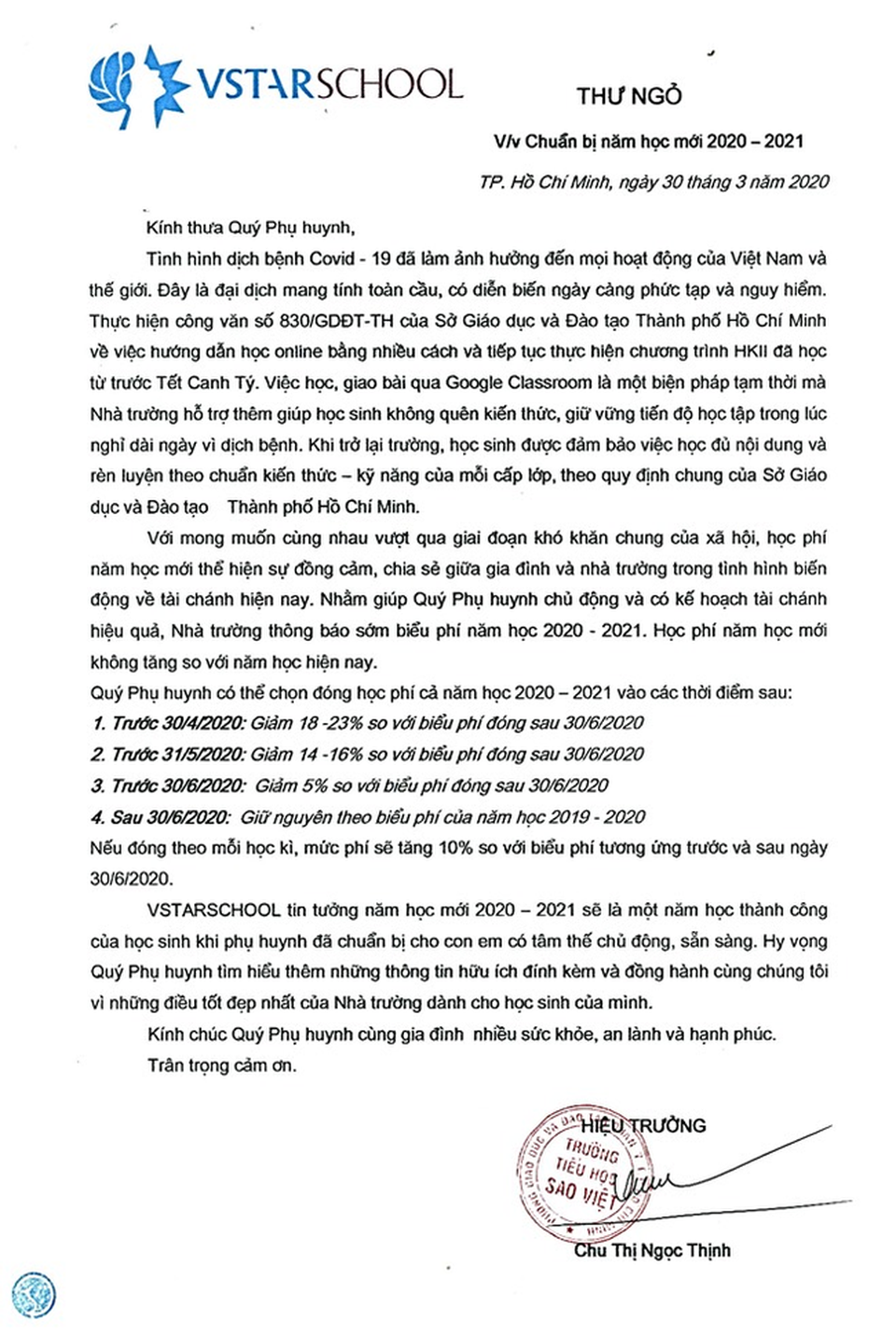 Nghỉ dịch Covid-19 vẫn tính trọn học phí: Trường hẹn “bù” vào... năm sau - 3 Nghỉ dịch Covid-19 vẫn tính trọn học phí: Trường hẹn “bù” vào... năm sau - 3