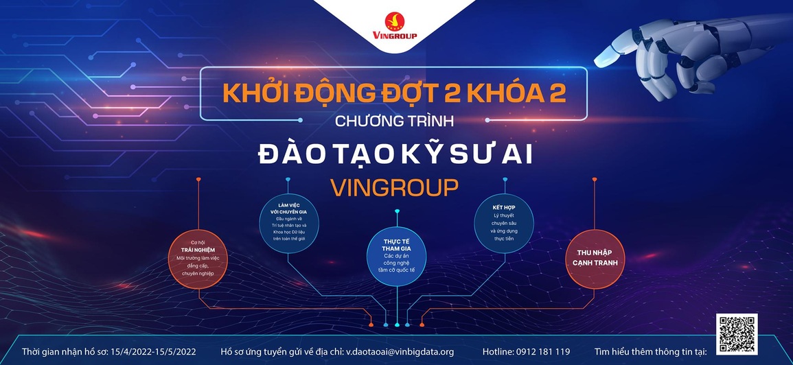 Vingroup khởi động Chương trình Đào tạo Kỹ sư AI năm 2022 - 1 Vingroup khởi động Chương trình Đào tạo Kỹ sư AI năm 2022 - 1