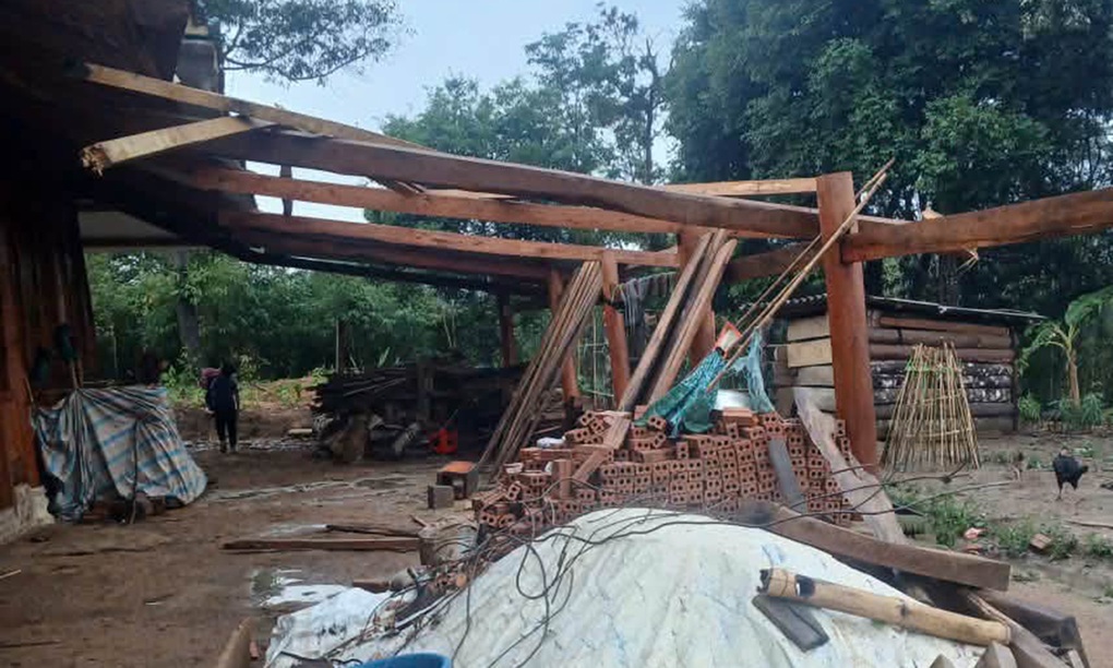 Mưa đá phủ trắng nhiều quả đồi ở Điện Biên - 1