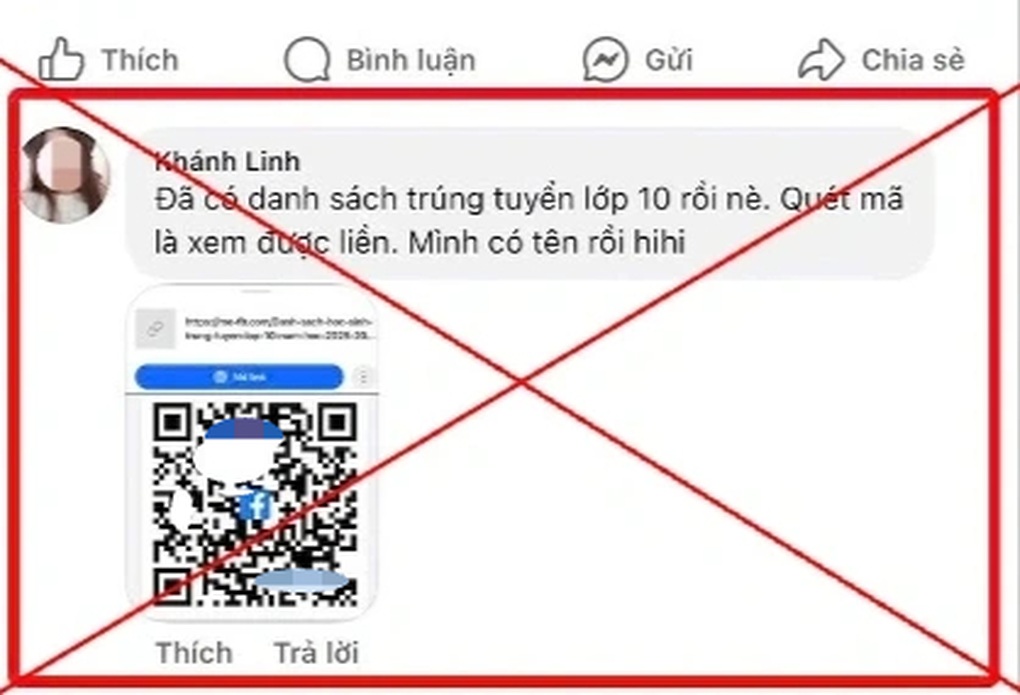 Cảnh báo link giả, lừa đảo về tra cứu điểm thi lớp 10 - 2 Cảnh báo link giả, lừa đảo về tra cứu điểm thi lớp 10 - 2