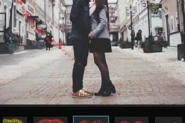 Một file ảnh với hiệu ứng động đẹp mắt do Love Photo Effects tạo ra