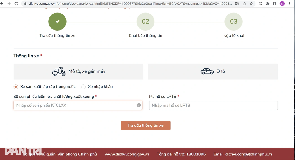 Các bước đơn giản để đăng ký cấp biển số xe theo mã định danh - 7 Các bước đơn giản để đăng ký cấp biển số xe theo mã định danh - 7
