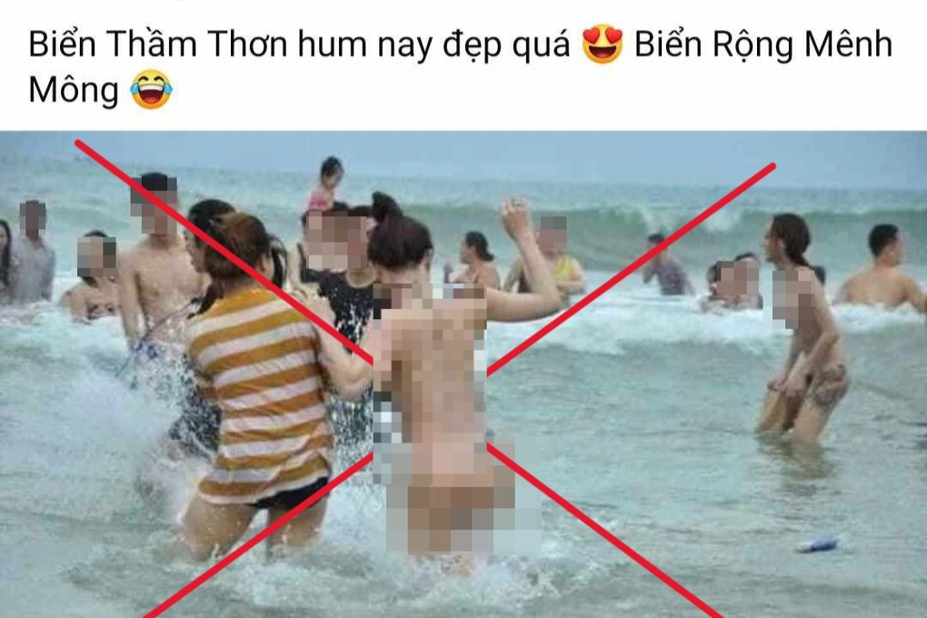 Làm rõ thông tin nữ du khách khỏa thân tắm biển Sầm Sơn - 1