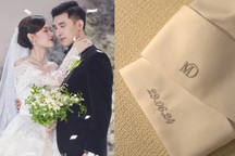 Chồng Midu diện hai bộ trang phục cưới có chi tiết đặc biệt