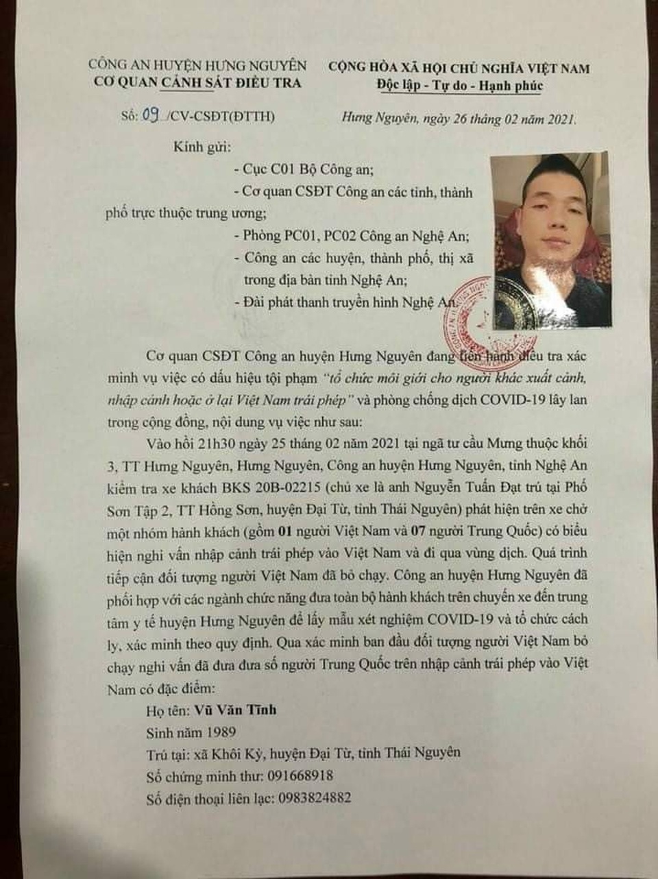 Truy tìm đối tượng đưa 7 người Trung Quốc nhập cảnh trái phép vào Việt Nam - 2 Truy tìm đối tượng đưa 7 người Trung Quốc nhập cảnh trái phép vào Việt Nam - 2