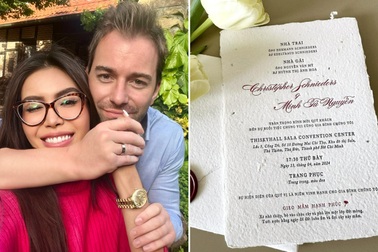 Thiệp cưới nảy mầm thành cây của Minh Tú khiến công chúng thích thú