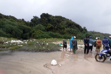 Thi thể người đàn ông đang phân hủy dạt vào bãi biển