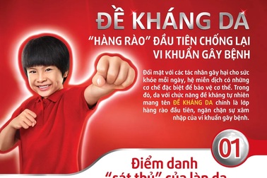 Đề kháng da – “hàng rào” đầu tiên chống lại vi khuẩn gây bệnh