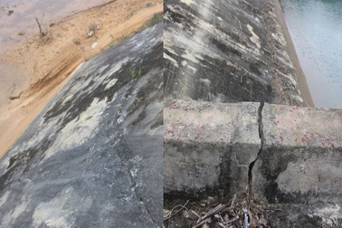 Hồ chứa nước hơn 50 tỷ đồng chưa bàn giao đã hư hỏng