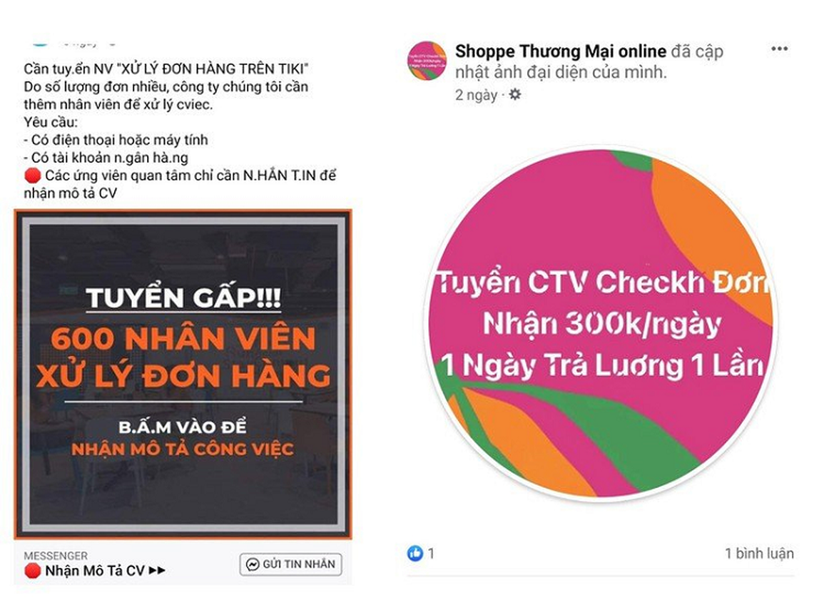 Mất cả trăm triệu đồng vì làm cộng tác viên mua đơn hàng ảo - 1 Mất cả trăm triệu đồng vì làm cộng tác viên mua đơn hàng ảo - 1