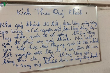 Quán ăn xin bớt một con tôm để không tăng giá