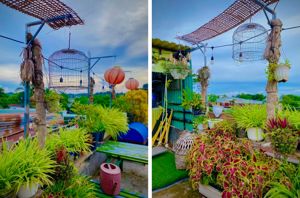 Cặp vợ chồng tái chế đồ cũ, làm resort thu nhỏ trên sân thượng ở Đắk Lắk - 8 Cặp vợ chồng tái chế đồ cũ, làm resort thu nhỏ trên sân thượng ở Đắk Lắk - 8