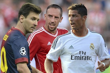 C.Ronaldo, Ribery, Messi đua “Quả bóng vàng FIFA” 2013