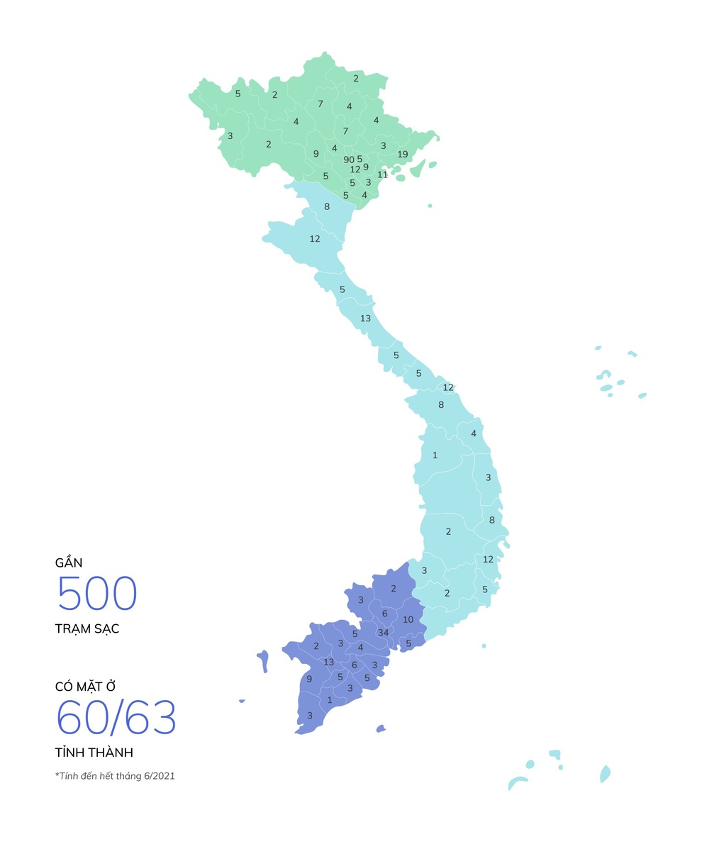 Hơn 8.100 cổng sạc ô tô, xe máy điện VinFast đã được lắp đặt tại 60 tỉnh thành - 1 Hơn 8.100 cổng sạc ô tô, xe máy điện VinFast đã được lắp đặt tại 60 tỉnh thành - 1