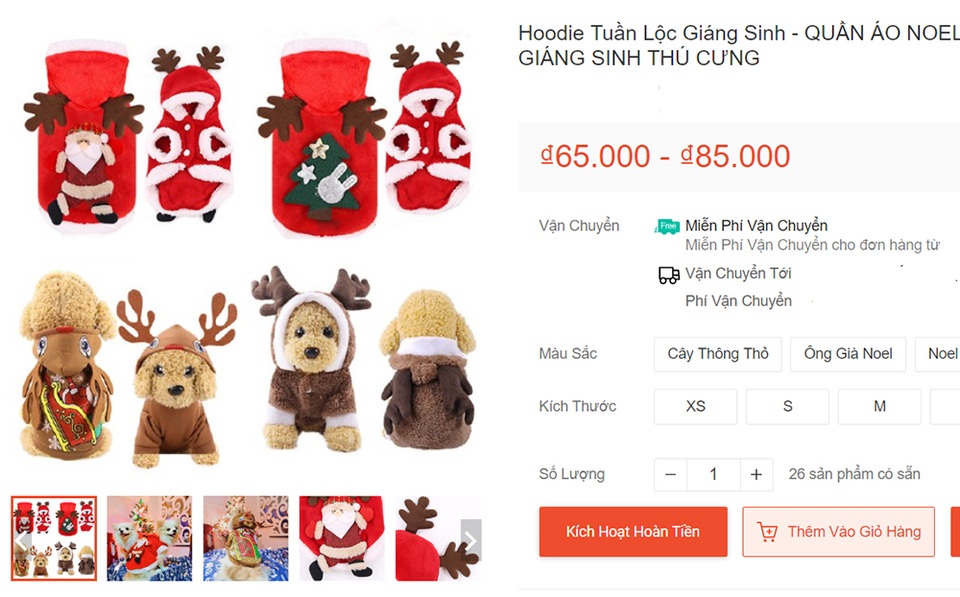 Chủ nhân rút hầu bao, chi đậm sắm đồ Noel cho thú cưng - 5 Chủ nhân rút hầu bao, chi đậm sắm đồ Noel cho thú cưng - 5