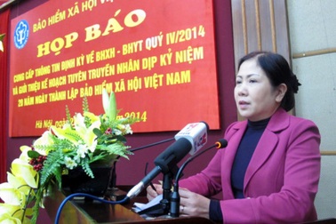 Năm 2014, gần 194.000 tỉ đồng được nộp vào quỹ BHXH, BHYT