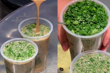 Xuất hiện cà phê phủ đầy hành lá gây tranh cãi trên mạng xã hội