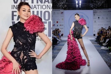 Siêu mẫu Thanh Hằng khoe chân dài với thiết kế táo bạo