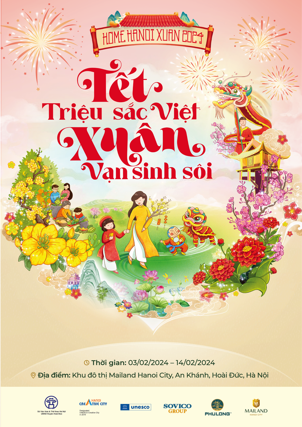 Đón Tết 3 miền ngay tại Thủ đô với đường hoa Home Hanoi Xuan 2024 - 1 Đón Tết 3 miền ngay tại Thủ đô với đường hoa Home Hanoi Xuan 2024 - 1