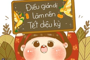 Cộng đồng mạng hào hứng với bộ tranh Tết từ những điều giản dị