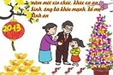 Họa sĩ “nhí” ngồi máy tính vẽ sắc Xuân 