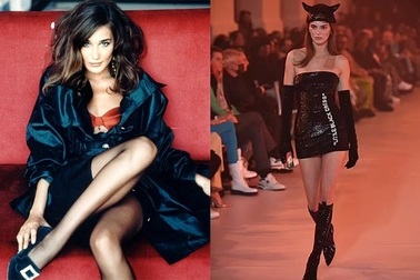 Cựu đệ nhất phu nhân Pháp trẻ đẹp khi đi xem Kendall Jenner trình diễn