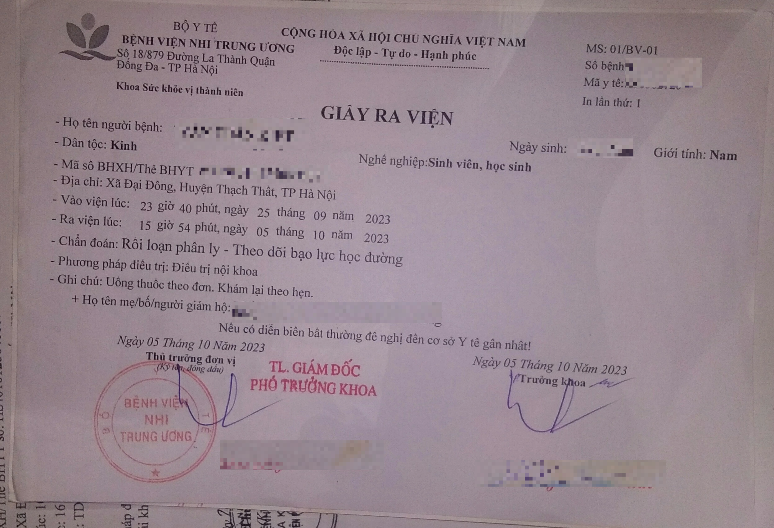 Bocah kelas 7 dipukuli sampai gila: Bisa tuntut - 4 Nam sinh lớp 7 bị đánh đến rối loạn tâm thần: Có thể khởi kiện - 4