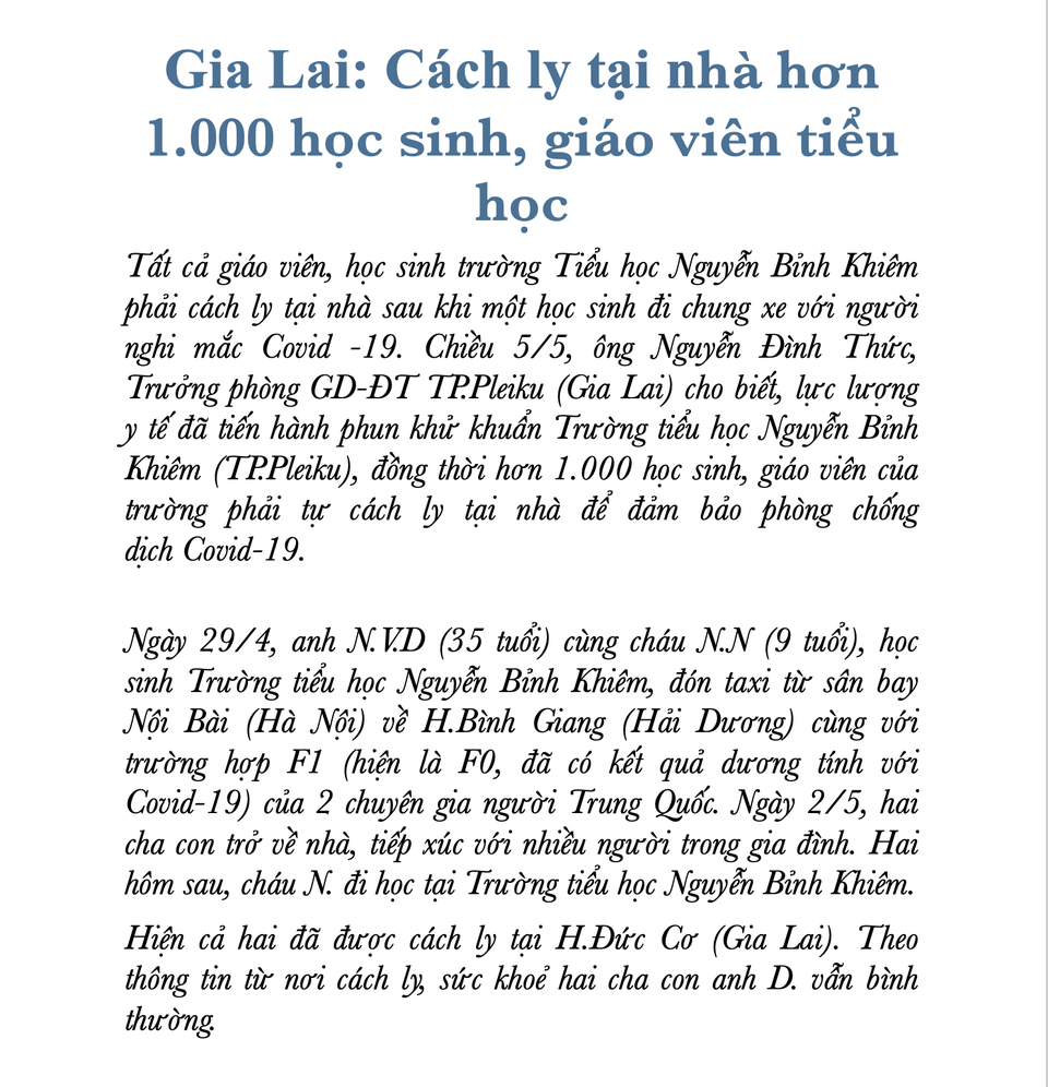 Hơn 54.000 học sinh, giáo viên bị cách ly vì Covid-19 - 3 Hơn 54.000 học sinh, giáo viên bị cách ly vì Covid-19 - 3
