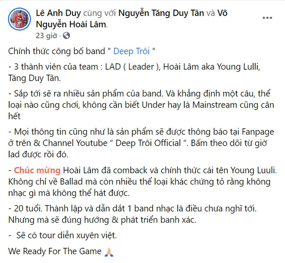 Hoài Lâm đổi nghệ danh được Hoài Linh đặt thành Young Luuli gây tranh cãi - 4 Hoài Lâm đổi nghệ danh được Hoài Linh đặt thành Young Luuli gây tranh cãi - 4