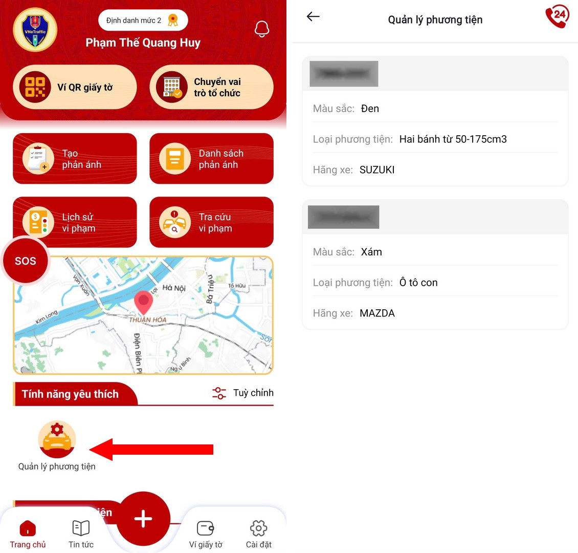 Cách quản lý xe đứng tên, kiểm tra phạt nguội giao thông bằng VNeTraffic - 3