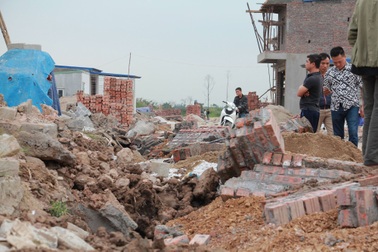 Hình ảnh “đại công trường” cưỡng chế ở khu đất “nóng” Hải Phòng vừa tiếp nhận