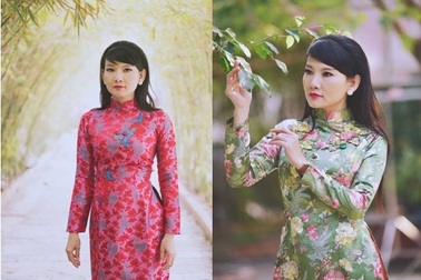 Nghệ sĩ Mỹ Uyên duyên dáng áo dài hoa đón Tết sớm