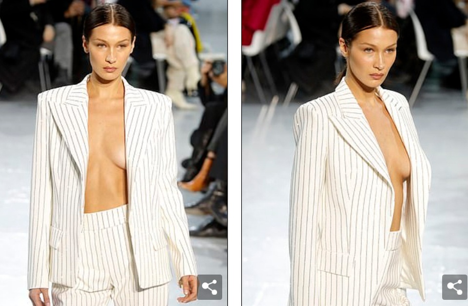 Bella Hadid táo bạo diện áo không nội y - 5 Bella Hadid táo bạo diện áo không nội y - 5