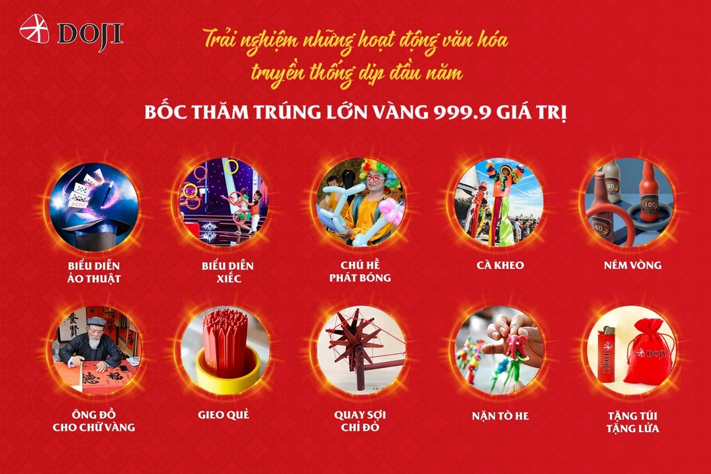 DOJI tổ chức lễ hội vàng - Gold Festival 2023 dịp Thần Tài - 2 DOJI tổ chức lễ hội vàng - Gold Festival 2023 dịp Thần Tài - 2