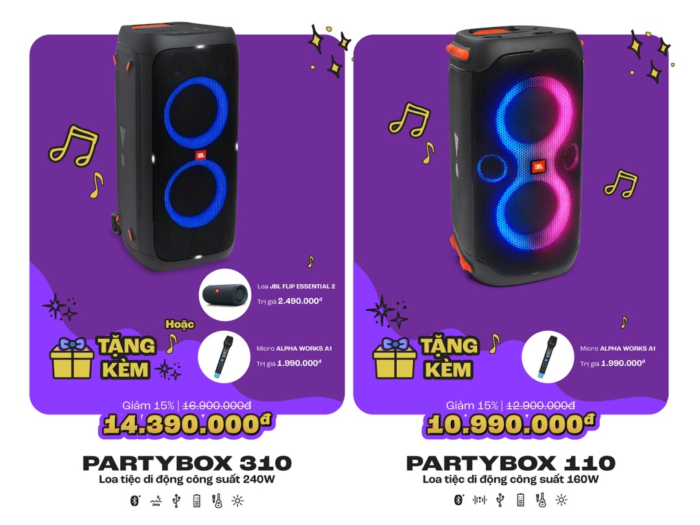 JBL giảm đến 36% cho loạt loa, tai nghe kèm nhiều quà tặng - 3 JBL giảm đến 36% cho loạt loa, tai nghe kèm nhiều quà tặng - 3
