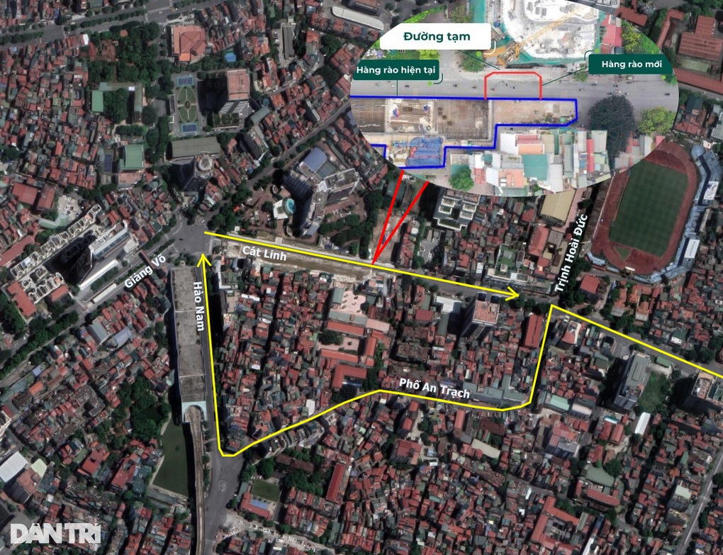 Cấm một đoạn phố Cát Linh để thi công metro Nhổn - Ga Hà Nội - 1 Cấm một đoạn phố Cát Linh để thi công metro Nhổn - Ga Hà Nội - 1