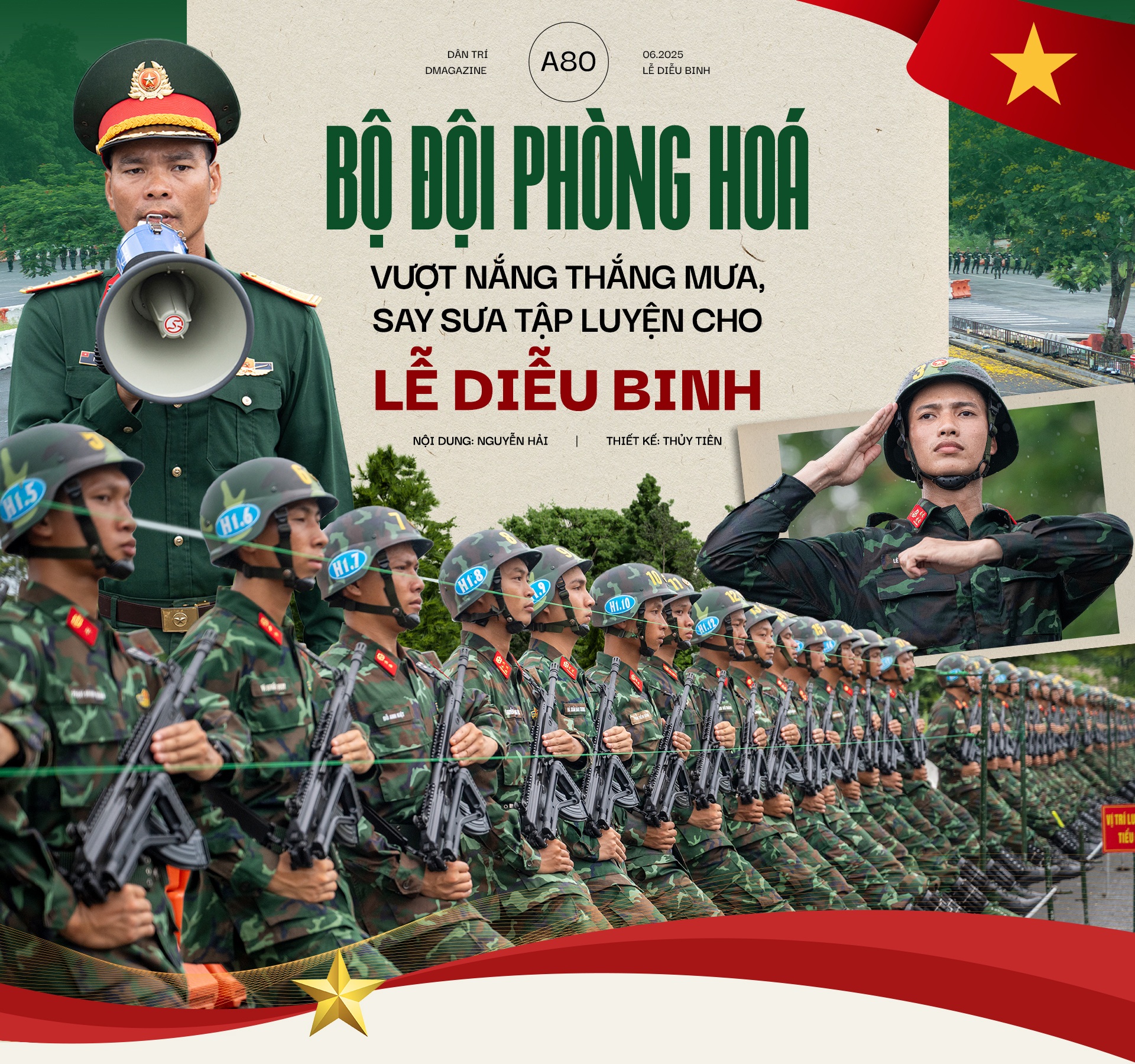 Bộ đội Phòng hóa "vượt nắng thắng mưa", say sưa tập luyện cho lễ diễu binh