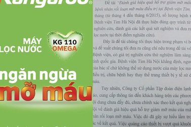 Vụ “Quảng cáo máy lọc nước Kangaroo ngừa mỡ máu”, Viện tim Hà Nội nói gì?