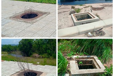 Hàng loạt cống trên tuyến đường đẹp nhất nhì Phú Quốc "há miệng" bẫy người!