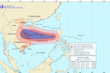 Bão số 11 hướng vào ven biển miền Trung 