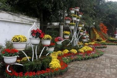 Xây dựng nhiều tuyến đường hoa đón Tết