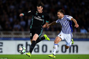 Sociedad 1-3 Real Madrid: Gareth Bale lập công