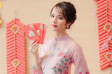 Hoa khôi Trà My đẹp ngỡ ngàng trong bộ ảnh mừng xuân Canh Tý 2020