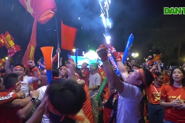 Cổ động viên bật khóc sau bàn thắng gỡ hòa của đội tuyển Việt Nam