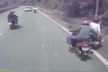 Chàng trai giải cứu xe máy mất phanh chở 3 người đang lao xuống đèo Tam Đảo