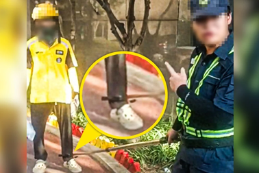 Bảo vệ gây phẫn nộ vì còng chân shipper bằng gậy bắt chó