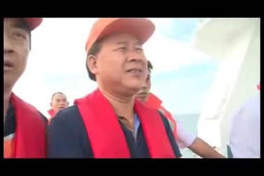 Hiện trường cứu hộ tàu Hoàng Phúc 18 vào sáng 1/11