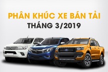 Phân khúc bán tải tháng 3/2019: Đón "bão" tăng phí trước bạ